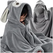 Okrycia kąpielowe dla dzieci - RĘCZNIK KĄPIELOWY OKRYCIE KĄPIELOWE Z KAPTUREM 70x140 CM PONCZO DLA DZIECI - miniaturka - grafika 1