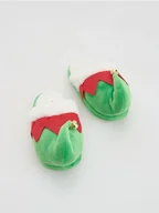 Kapcie damskie - Reserved - Świąteczne kapcie - zielony - miniaturka - grafika 1