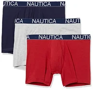 Spodenki damskie - Nautica Męskie szorty retro, Peacoat/Heather Grey/Nautica Red, L - miniaturka - grafika 1