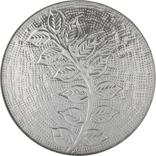 Taca dekoracyjna Leila 30 cm srebrna metalowa - Biżuteria - akcesoria - miniaturka - grafika 1