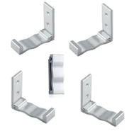 Ręczniki - 5 sztuk Składany wieszak ścienny wielofunkcyjny składany wieszak wieszak ścienny na ręcznik 90° uchwyt na słuchawki - kolor [srebrny] - wieszak ze stopu aluminium wieszak na garderobę wieszak ścienny na ręcznik - miniaturka - grafika 1