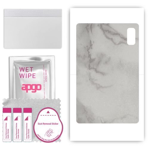 folia naklejka skórka strukturalna na TYŁ do HTC A103 Plus - Marmur Szary - apgo SKINS