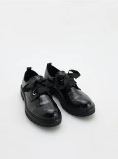 Reserved - Wiązane loafersy - czarny - Buty dla dziewczynek - miniaturka - grafika 1