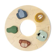 Puzzle - Drewniane Okrągłe Puzzle Ze Zwierzątkami Trixie Baby - miniaturka - grafika 1