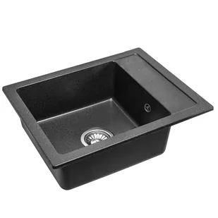 Rea Zlewozmywak granitowy Rino black nakrapiany ZLE-00104 - Zlewozmywaki - miniaturka - grafika 2