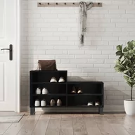 Wieszaki i stojaki - vidaXL Szafka na buty, czarna, 102x36x60 cm, materiał drewnopochodny - miniaturka - grafika 1