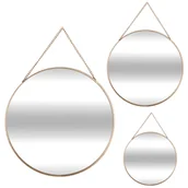 Lustra - Lustra wiszące o okrągłym kształcie komplet trzech zwierciadeł ozdobnych 141198A - miniaturka - grafika 1