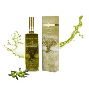 Grecka oliwa z oliwek Extra Virgin November Fruits z płatkami złota 500ml - Zdrowa żywność - miniaturka - grafika 1