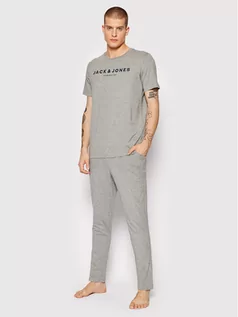 Piżamy męskie - Jack&Jones Piżama Aras 12207445 Szary Regular Fit - grafika 1