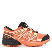 Buty trekkingowe dziecięce - Trekkingi Salomon Speedcross Waterproof L47733600 Pomarańczowy - miniaturka - grafika 1