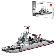 Klocki - Klocki konstrukcyjne Wange 3518 - Okręt Type 052D Destroyer, 376 elementów - miniaturka - grafika 1