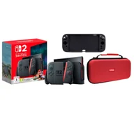 Konsole Nintendo - Nintendo Switch 2 Joy-Con Czarny + Mario Kart World + Etui Trust GXT 1253 Silicone Grip + Etui Trust GXT 1251RB Hardcase - miniaturka - grafika 1