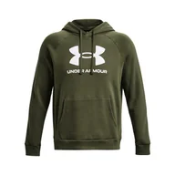 Bluzy męskie - Męska Bluza UNDER ARMOUR UA RIVAL FLEECE LOGO HD 1379758-390 – Zielony - miniaturka - grafika 1