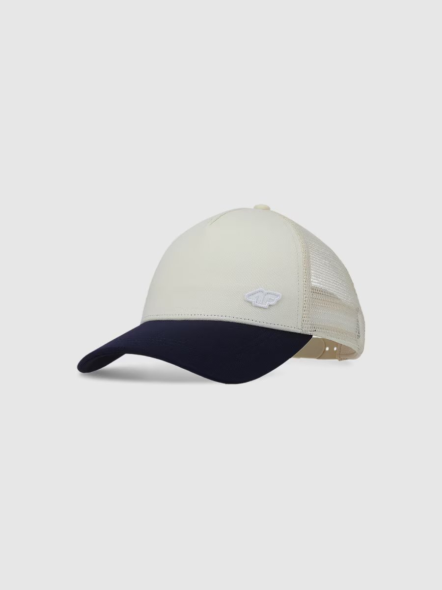 4 FCzapka z daszkiem trucker uniseks 4FWSS25ACABU401-31S Niebieski Roz. S/M