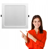 Oprawy, klosze i abażury - Oprawa sufitowa Led Dona kwadrat pt ciepła 20W Plafon lampa sufitowa led - miniaturka - grafika 1