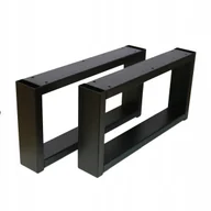 Meble modułowe i akcesoria - Nogi metalowe Do stołu Loft Industrial czarne 40x20 cm Profil 6x2 cm 2 szt - miniaturka - grafika 1