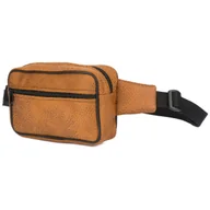 Nerki - Męska Saszetka Biodrówka Nerka Na Pas Regulowana Skóra Eko Camelowa F48 : Kolory - Brązowy, Beżowy - miniaturka - grafika 1