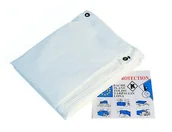 Parasole ogrodowe - Karpa Tools – żagiel przeciwsłoneczny 5 x 8 m, biały - miniaturka - grafika 1