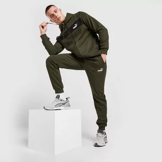 Dresy męskie - PUMA DRES CORE FULL ZIP PANEL TRACKSUIT ZIELONY 53412801 - Puma - grafika 1