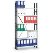 Szafy i regały magazynowe - B2B Partner Regał archiwalny Variant, 1950x1240x300 mm, szare półki, dodatkowy 277059 - miniaturka - grafika 1