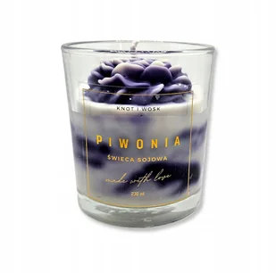 Świeca naturalna sojowa ozdobna ręcznie wykonana zapach Piwonia - Świece Świeca naturalna sojowa ozdobna ręcznie wykonana zapach Piwonia - Świece - miniaturka - grafika 1