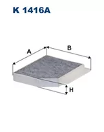 Filtry kabinowe - Filtron Filtr, wentylacja przestrzeni pasażerskiej K 1416A K 1416A - miniaturka - grafika 1