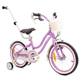 Rowery - Rower dziecięcy SUN BABY Heart bike 16 cali dla dziewczynki Fioletowy - miniaturka - grafika 1