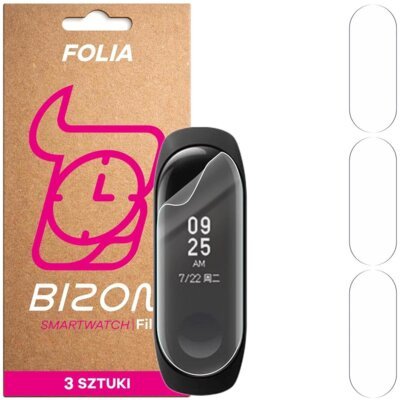 Folia hydrożelowa BIZON Watch Film HydroFlex do Xiaomi Mi Band 3 (3 szt.)