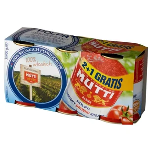 Mutti Pulpa pomidorowa 1200 g (3 x 400 g) - Majonezy i dressingi - miniaturka - grafika 1