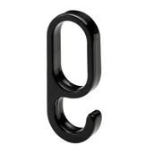 Meble modułowe i akcesoria - Hettich Haczyk do drążka na ubrania czarny 2 szt. - miniaturka - grafika 1