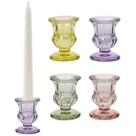 Świeczniki - Świecznik szklany kieliszek kielich na stopce 6cm - miniaturka - grafika 1