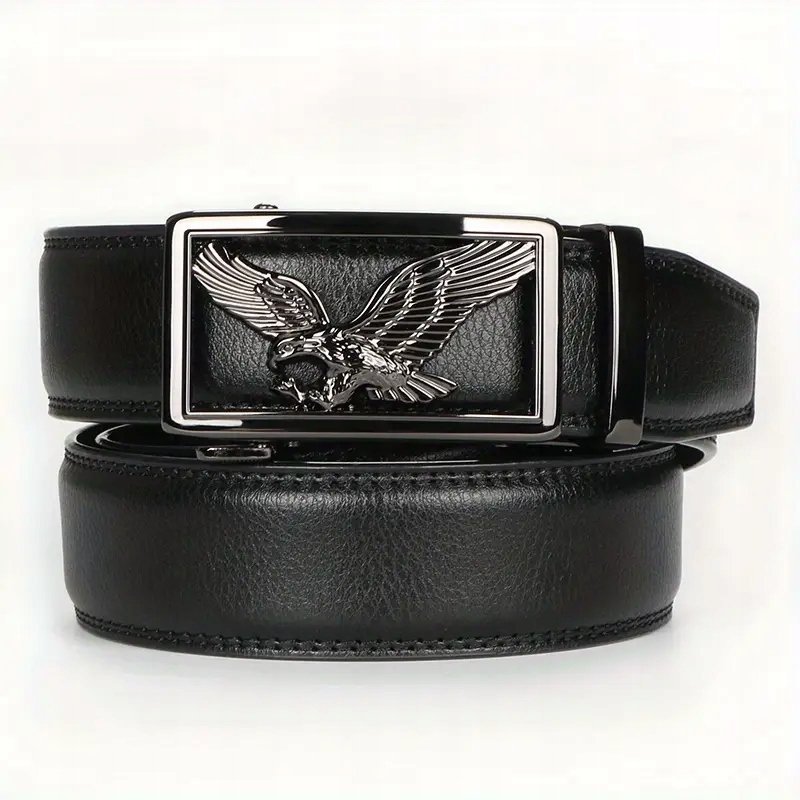 Pas pasek SKÓRZANY AUTOMATYCZNY SKÓRA BYDLĘCA NATURALNA PREMIUM ORZEŁ 120cm