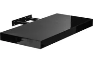 Półki do salonu - Stilista Półka ścienna Volato wolnowisząca czarna z połyskiem, 110 cm - miniaturka - grafika 1