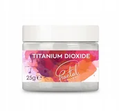 Dodatki do ciast w proszku - BARWNIK W PROSZKU wybielacz Biel Tytanowa E171 TITANIUM DIOXIDE 25g Fractal - miniaturka - grafika 1