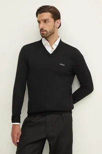 Guess sweter z domieszką jedwabiu DAREN kolor czarny lekki M4YR02.Z3052 - Swetry męskie - miniaturka - grafika 1