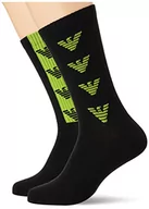 Skarpetki męskie - Emporio Armani 303122 3r378 - - męskie, czarny, rozmiar uniwersalny - miniaturka - grafika 1