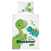 Pościel dla dzieci - Pościel niemowlęca, dino, 90 x 120 cm, zielona - miniaturka - grafika 1