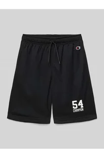 Szorty z dzianiny dresowej o kroju regular fit z nadrukiem z logo - Champion - Spodnie sportowe damskie - miniaturka - grafika 1