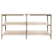 Szafy i regały magazynowe - Regał Braidwood dąb bielony niski - miniaturka - grafika 1