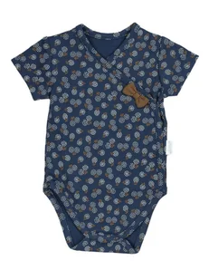Niemowlęce body bawełniane z krótkim rękawem kwiatki granatowe Nicol,r.62 - Body dla niemowląt Niemowlęce body bawełniane z krótkim rękawem kwiatki granatowe Nicol,r.62 - Body dla niemowląt - miniaturka - grafika 1