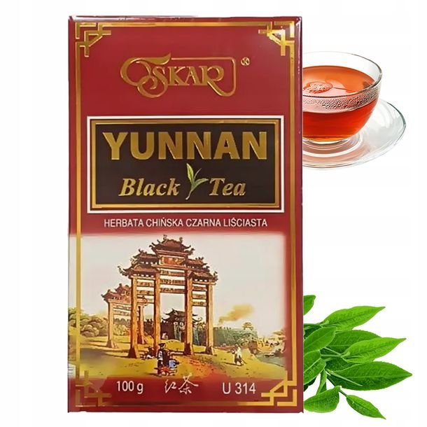 OSKAR YUNNAN black tea HERBATA CZARNA chińska LIŚCIASTA U-314 100 G
