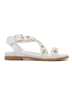 Sandały damskie - Sixth Sens Sandały w kolorze białym - miniaturka - grafika 1