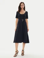 Sukienki - Tommy Hilfiger Sukienka codzienna WW0WW42431 Granatowy Regular Fit - miniaturka - grafika 1