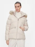 Kurtki damskie - Calvin Klein Kurtka puchowa K20K207070 Beżowy Regular Fit - miniaturka - grafika 1