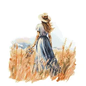 Pasmanteria - Haft krzyżykowy - Zestaw do haftu - Pożegnanie lata I - miniaturka - grafika 1