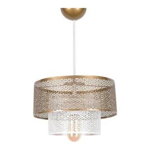 Lampa wisząca w biało-złotym kolorze z metalowym kloszem ø 26,5 cm – Opviq lights - Lampy sufitowe - miniaturka - grafika 1
