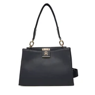 Torebki damskie - Torebka Tommy Hilfiger Th Her Med Satchel Corp AW0AW17830 Granatowy - miniaturka - grafika 1