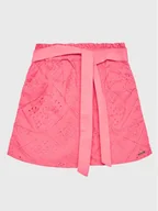 Spodenki damskie - Guess Szorty materiałowe J3GD04 WFGJ0 Różowy Relaxed Fit - miniaturka - grafika 1