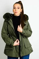 Kurtki damskie - ZIELONA KURTKA PARKA Z OCIEPLENIEM - Olika - miniaturka - grafika 1