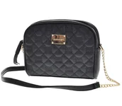 Torebki damskie - Monnari torebka damska listonoszka czarna pikowana - miniaturka - grafika 1